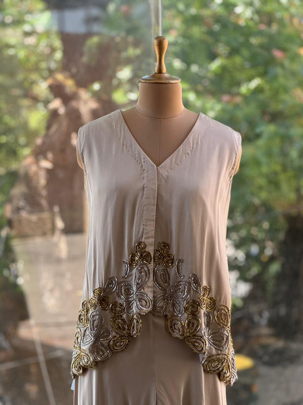 Half White High Low Co ord