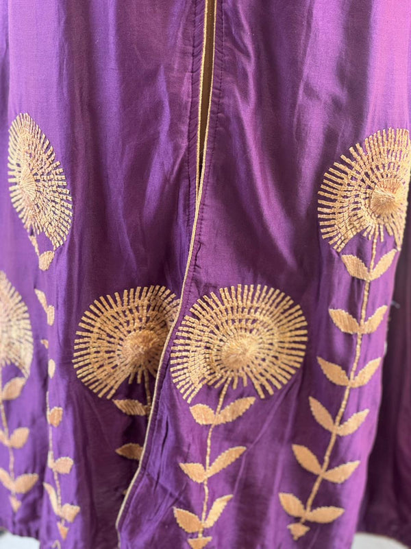 Purple Front Slit Tunic