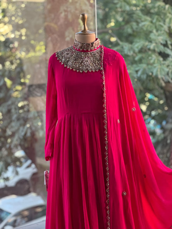 Pink Sharara Set