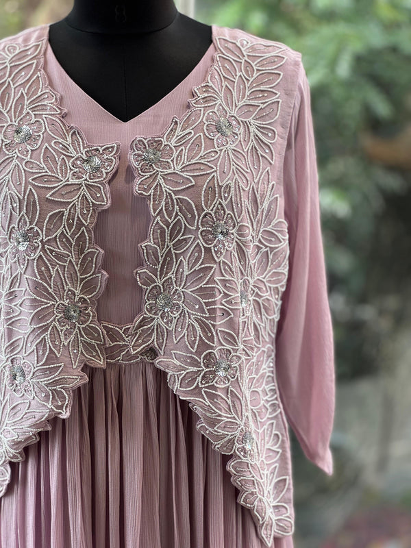 Mauve Jacket style gown