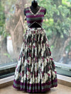 Grey/Purple Floral Lehenga Set
