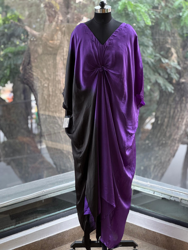 Purple & Black Shaded Kaftan