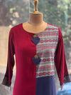 Maroon Color Block Tunic