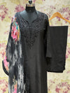 Black Floral Dupatta set