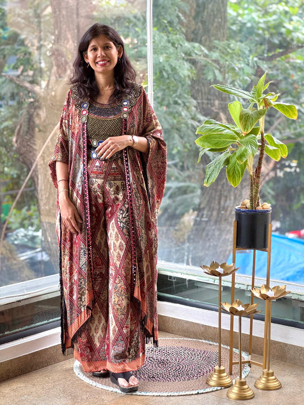 kalamkari Designer Made Jacket Set.