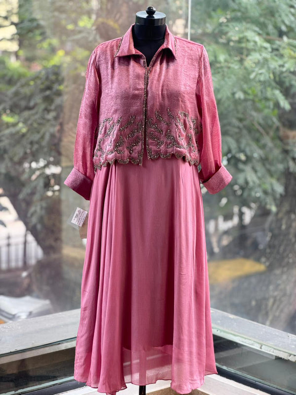 Pink Glass Tissue Tunic
