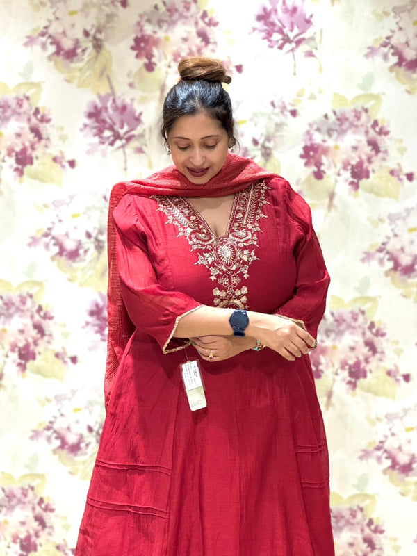 Maroon Mul Suit