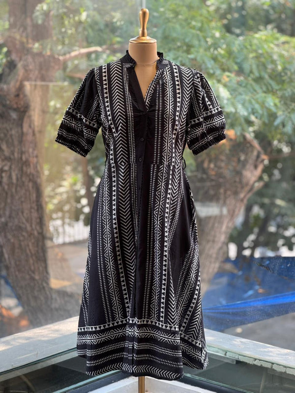 Black Abstract Tunic