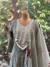 Greyish Blue Mul Suit