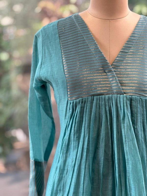 Blue Tissue Yoke Suit