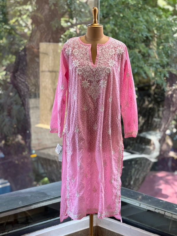 Pink Chikankari Tunic