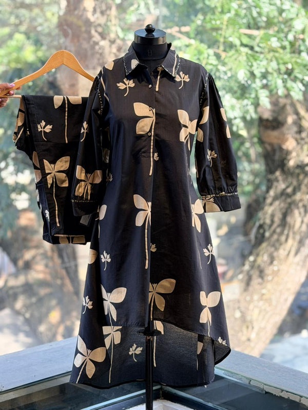 Buy black floral cord online