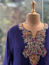 Blue Intricate Yolk Palazzo Set