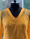 Yellow silk kota dupatta set