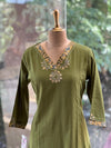 Green V Neck Tunic