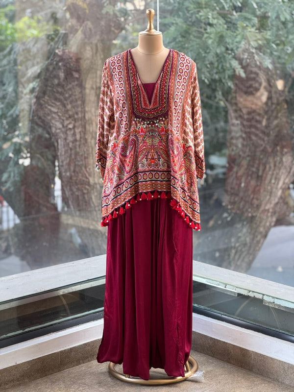 Maroon Harem Set