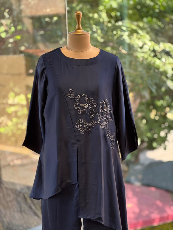 Navy Blue High Low Co Ord