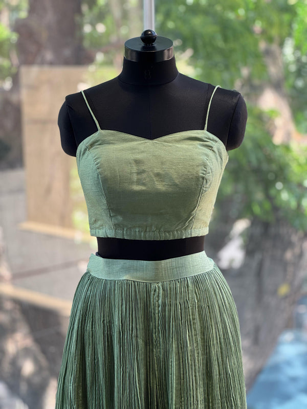 Green Floral Palazzo Set
