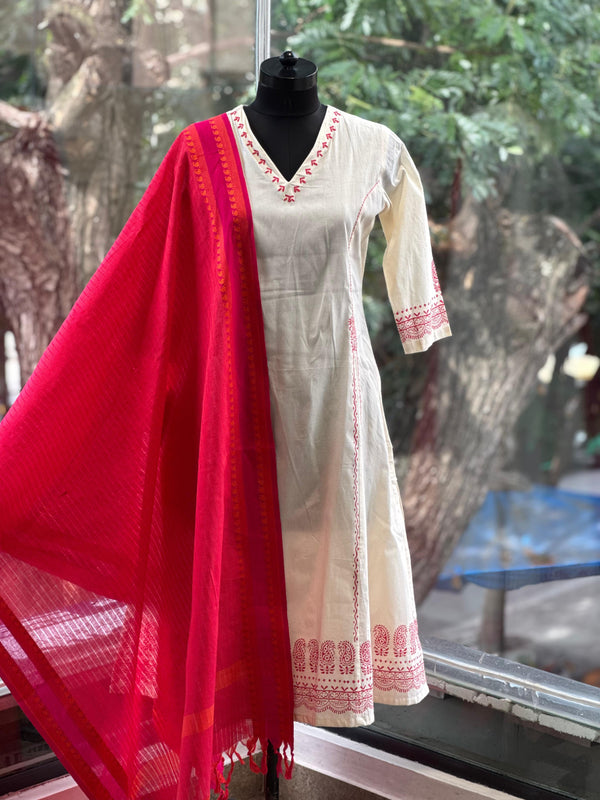 v neck cotton suit