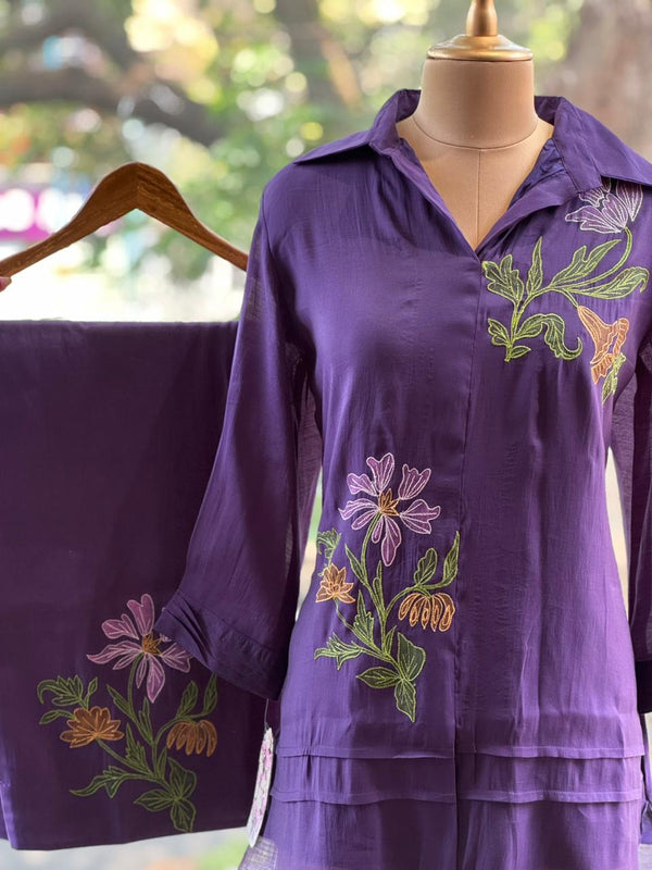 Purple Floral Co Ord