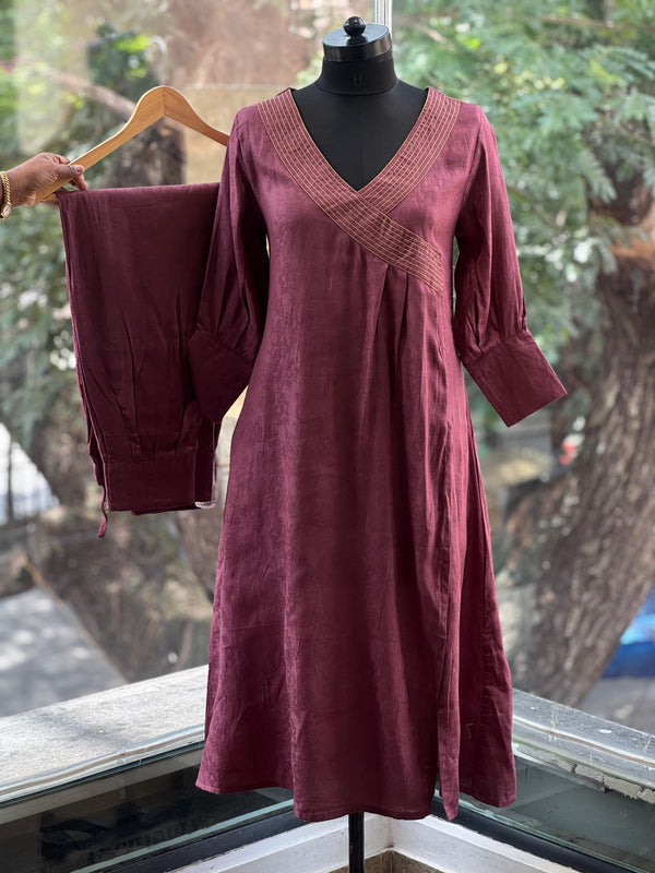 Wine Emboss Co Ord