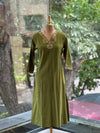 Green V Neck Tunic
