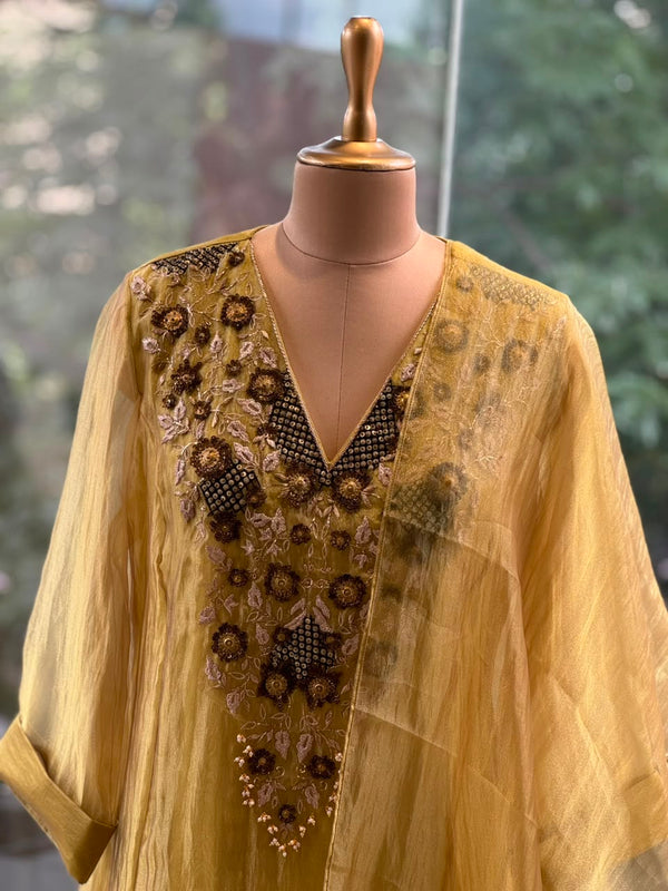 Yellow Pure Glass Tissue Suit