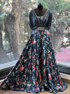 Blue Floral Gown