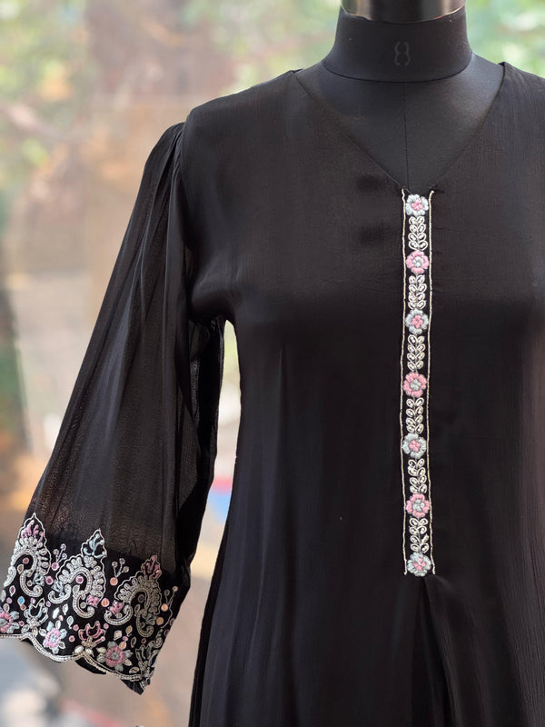 Black High Low Co Ordz XXL