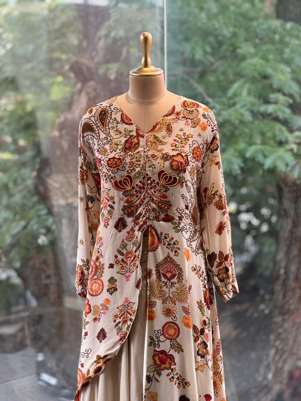 Beige Palazzo Set