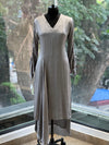 Gray V Neck Tunic