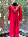 Pink Suit with Floral Dupatta