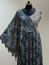 Grey floral handwork gown
