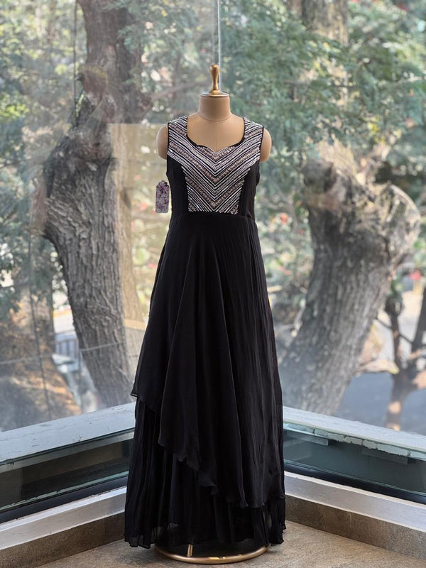 Black Designer Wear Gown