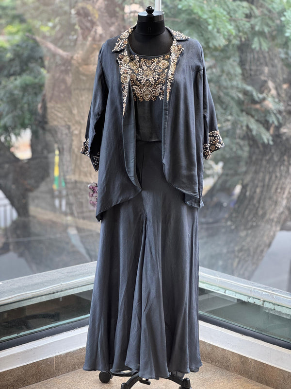 Grey Palazzo Set