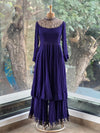 Purple Sharara Set