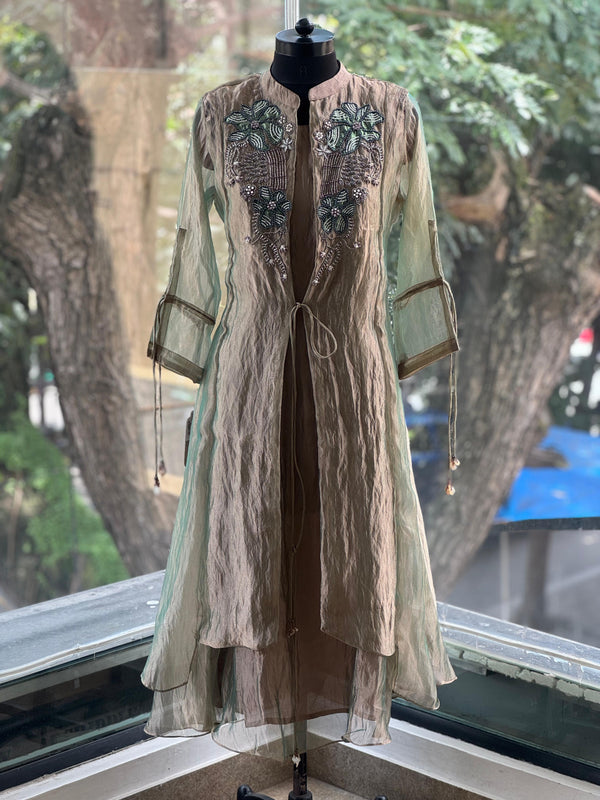 Green Tissue Jacket Set