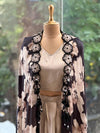 Black Digital Printed Cape Set