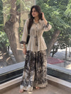 Half White Digital Print Palazzo Set
