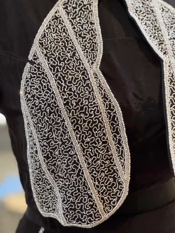 Black Designer Made Lehenga Set