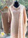 Peach Tissue Palazzo Set