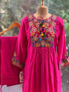 Pink Mal Chanderi Kurta Set