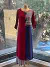 Maroon Color Block Tunic