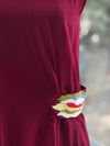 Maroon 1 Side Kaftan Tunic