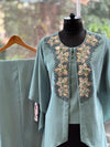 Blue Intricate Work Co Ord