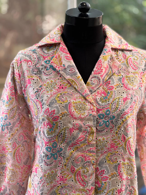 Beige Schiffli Tunic