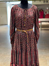Brown Printed Dress