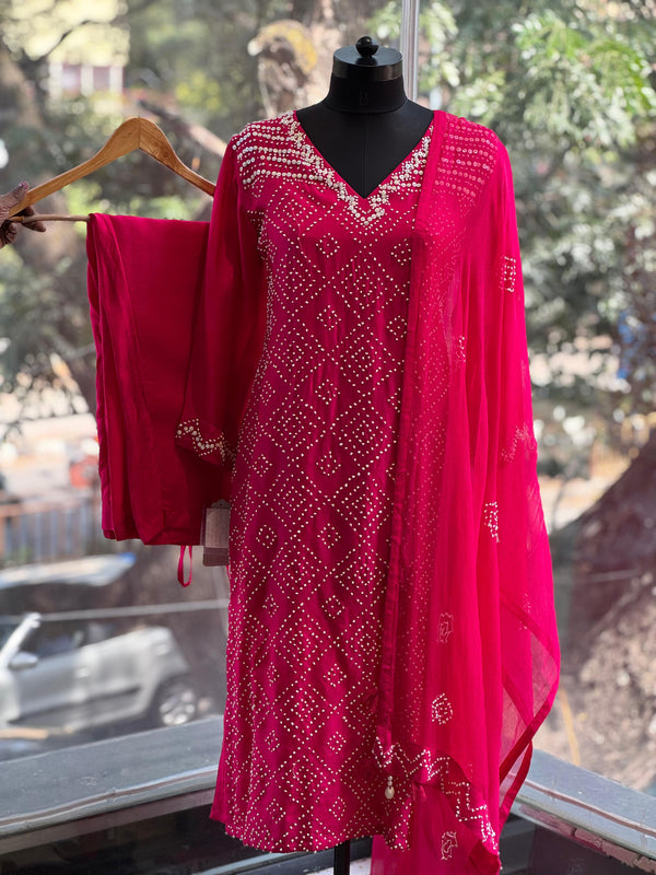 Pink Knot Work Suit