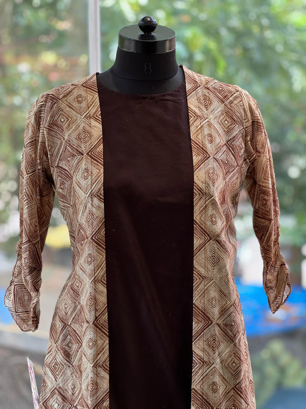 Brown Printed Tunic