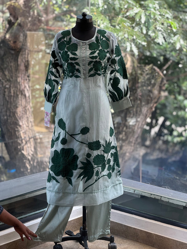 Green Kurta Set